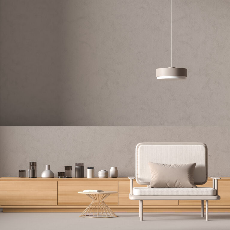 Empty,Wall,Mock,Up,In,Modern,Style,Interior.,Minimalist,Interior
